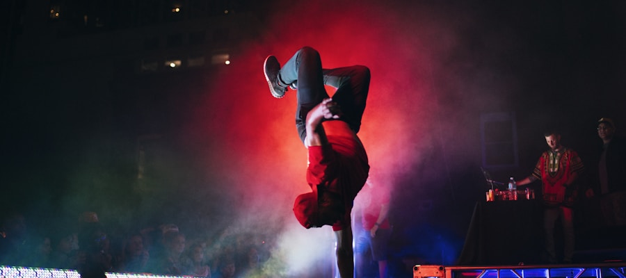 Dance team performing