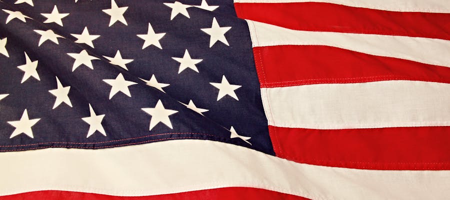 American flag honoring veterans